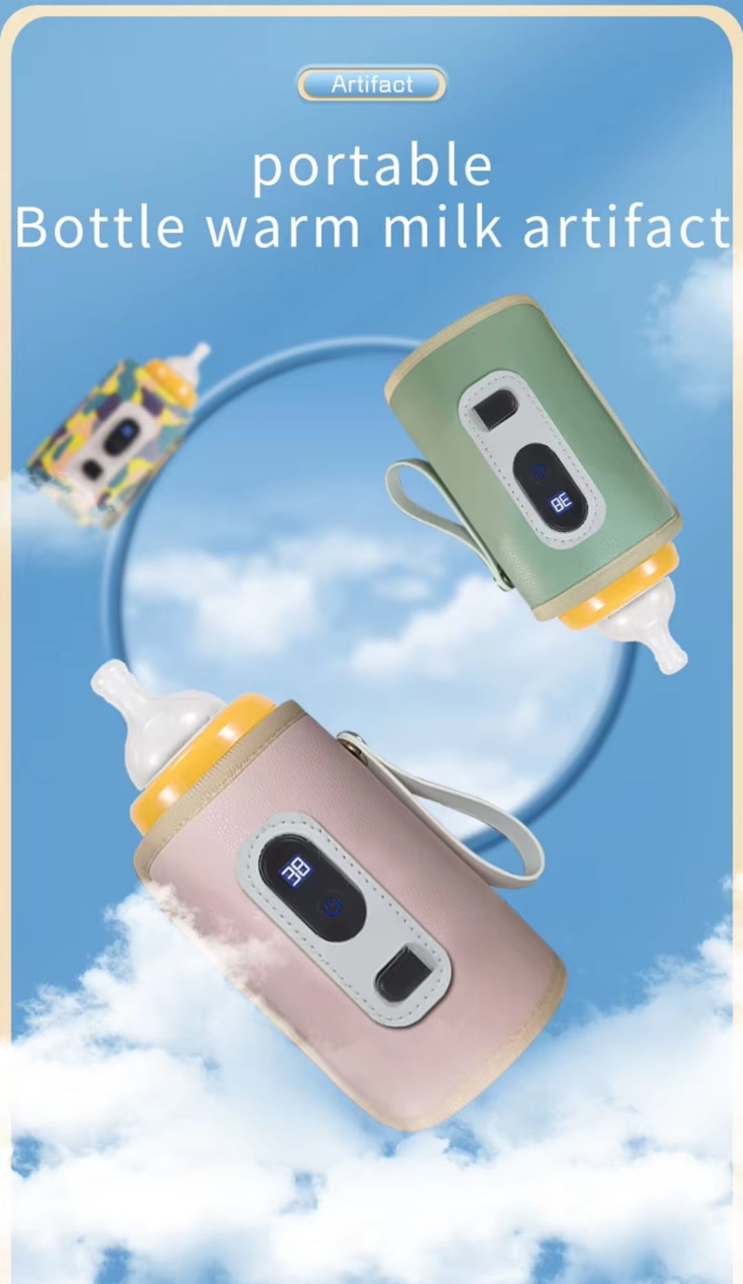 USB Digital display thermostatic bottle warmer/ portable heating thermostat